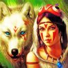 Wolf And Woman paint by numbers