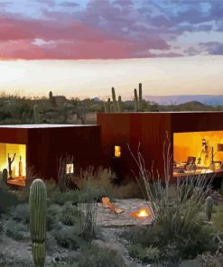 Beautiful Desert House paint by numbers