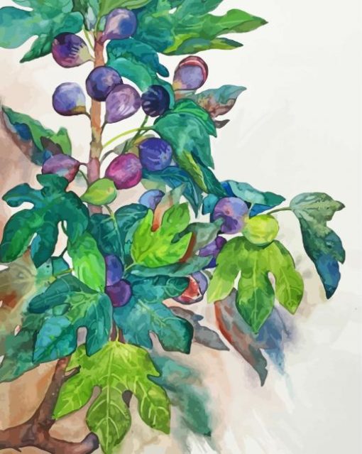 Fig Tree Branch paint by numbers