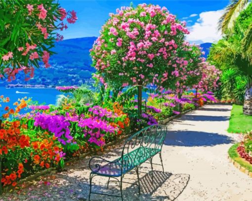 Isola Madre Lake Maggiore Italy paint by numbers