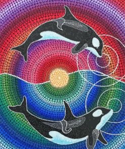 Mandala Whale Animals paint by numbers