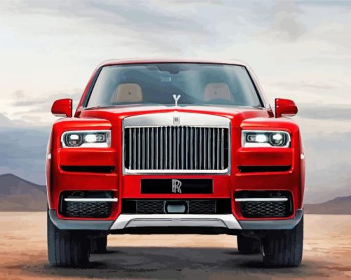 Red Roll Royce paint by numbers