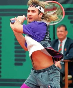 The American Tennis Player Andre Kirk Agassi paint by numbers