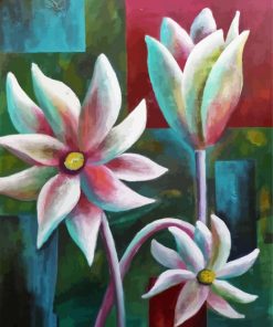 Aesthetic Flannel Flowers Art paint by numbers