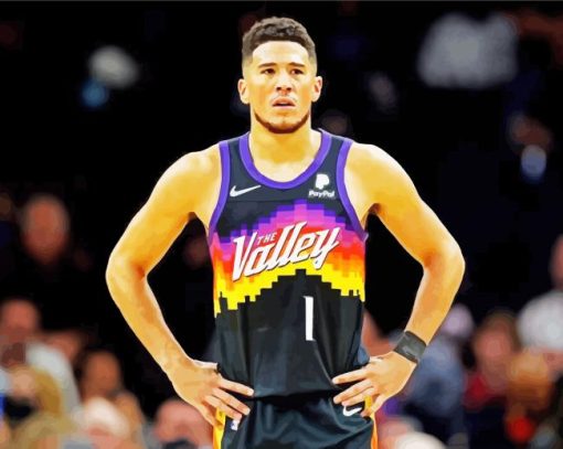 American Basketballer Devin Booker paint by numbers