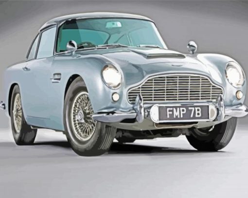 Aston Martin DB5 Car Engine paint by numbers