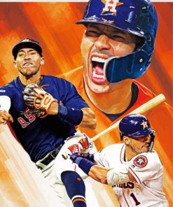 Baseball Astros Carlos Correa paint by numbers