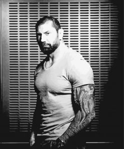 Black And White Dave Bautista paint by numbers