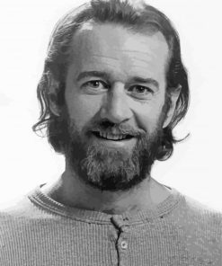 Black And White Young George Carlin paint by numbers