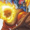 Blazing Skull Marvel Character paint by numbers