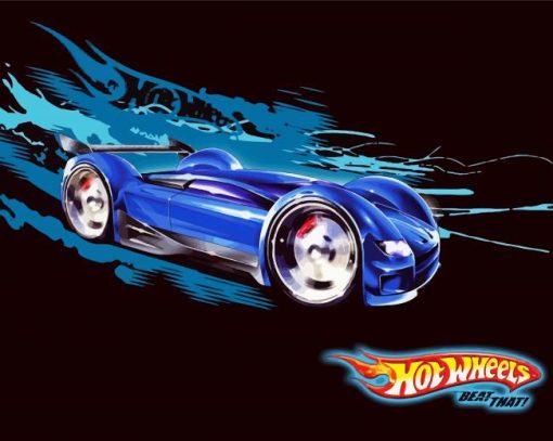 Blue Car Hot Wheels paint by numbers