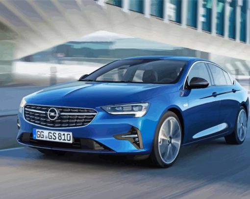 Blue Opel Insignia paint by numbers