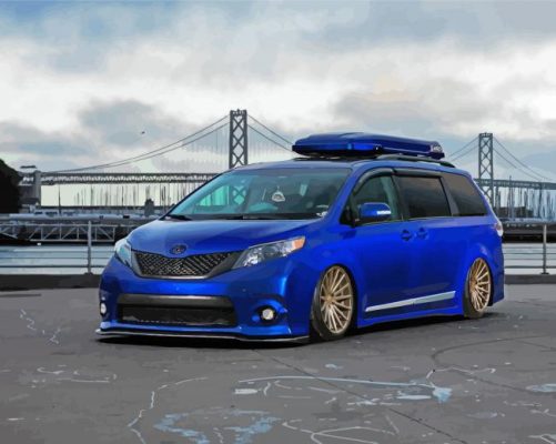 Blue Toyota Sienna Car paint by numbers