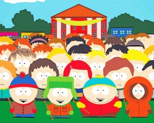 Cartman Southpark Characters paint by numbers