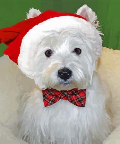 Christmas Westie Terrier paint by numbers
