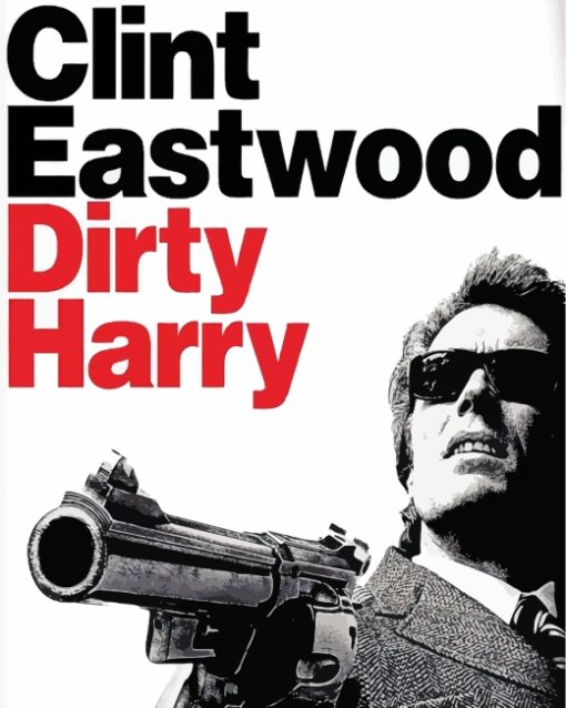 Clint Eastwood Dirty Harry Movie paint by numbers