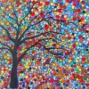 Colorful Mosaic Tree paint by numbers