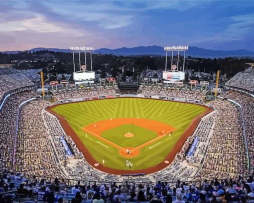 Dodger Stadium paint by numbers