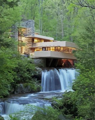 Fallingwater paint by numbers