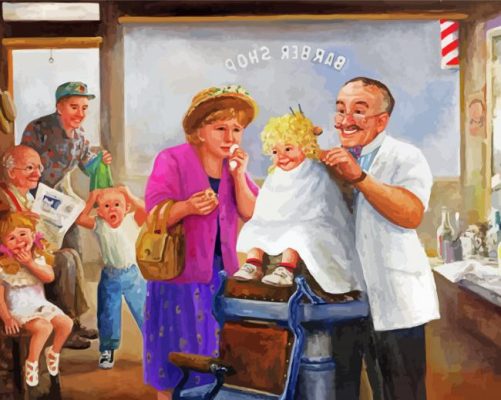 First Haircut By Dianne Dengel paint by numbers