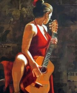 Flamenco Guitar Dancer paint by numbers