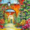 Floral Garden Arches Art paint by numbers