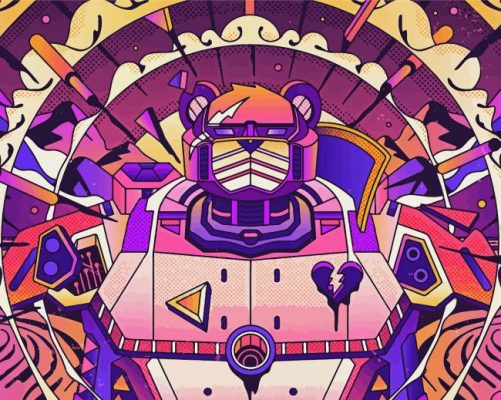 Fortnite Loading Screen Mecha Intensity paint by numbers