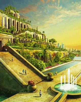 Hanging Gardens Of Babylon paint by numbers