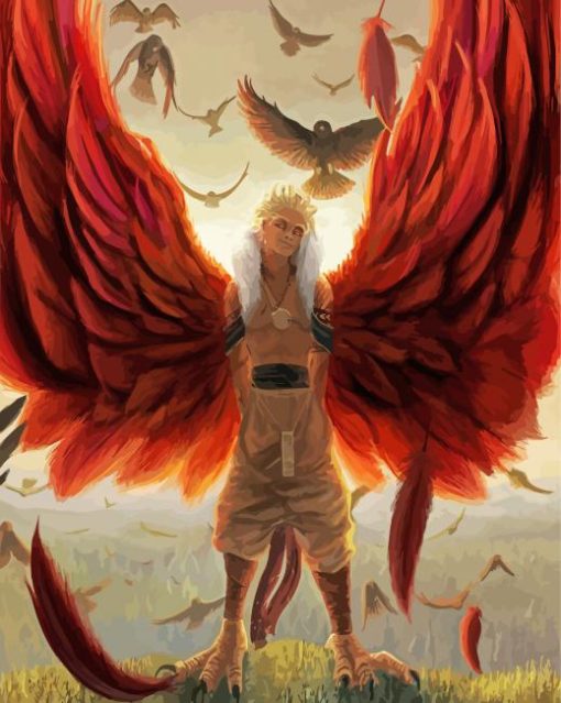 Hawks My Hero Academia Manga paint by numbers
