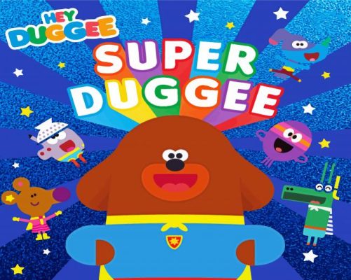 Hey Duggee Cartoon Poster paint by numbers