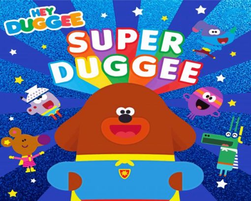 Hey Duggee Cartoon Poster paint by numbers