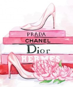 High Heel On Pink Books paint by numbers