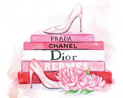 High Heel On Pink Books paint by numbers