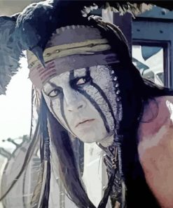 Johnny Depp From The Lone Ranger paint by numbers