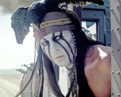 Johnny Depp From The Lone Ranger paint by numbers