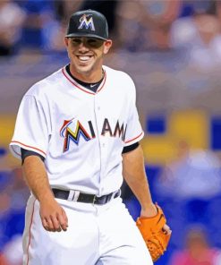 Jose Fernandez Miami Team Player Paint By Number