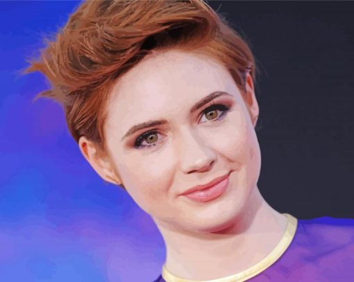 Karen Gillan With Short Hair paint by numbers