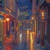 Kyoto Rainy Street Scenes Paint By Number