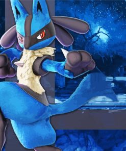Lucario Pokemon paint by numbers