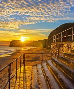Marsden Beach At Sunset paint by numbers