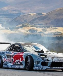 Mazda RX 7 Drifting paint by numbers