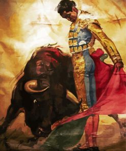 Mexican Bull And Matador paint by numbers