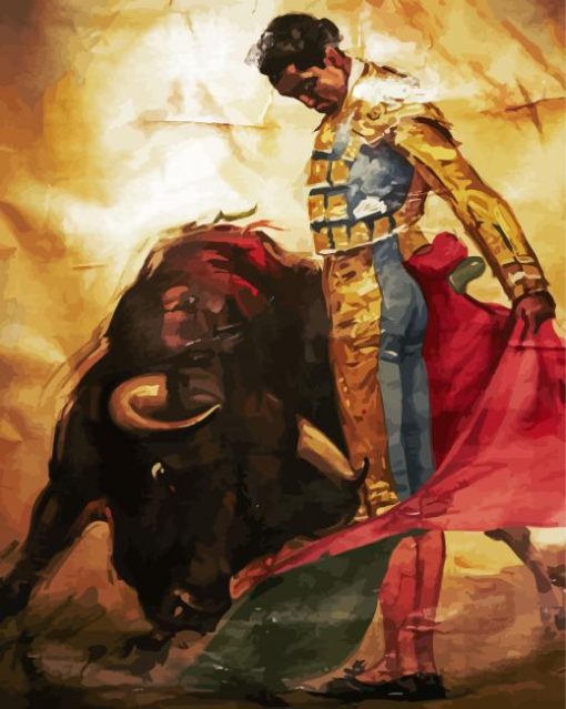 Mexican Bull And Matador paint by numbers