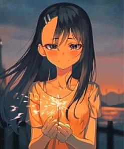 Miss Nagatoro Anime Girl paint by numbers