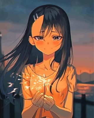 Miss Nagatoro Anime Girl paint by numbers