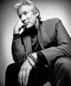 Monochrome Richard Gere paint by numbers