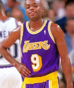 Nick Van Exel Baseketballer paint by numbers