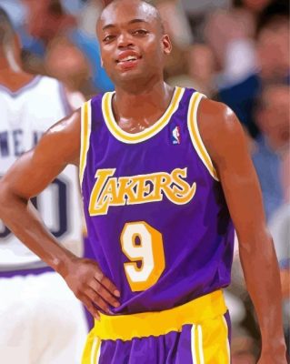 Nick Van Exel Baseketballer paint by numbers