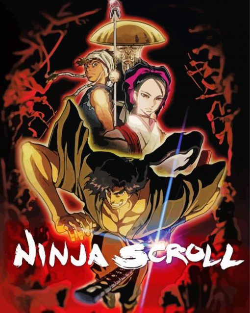 Ninja Scroll Poster paint by numbers