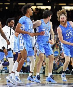 North Carolina Tar Heels Basketball Players paint by numbers